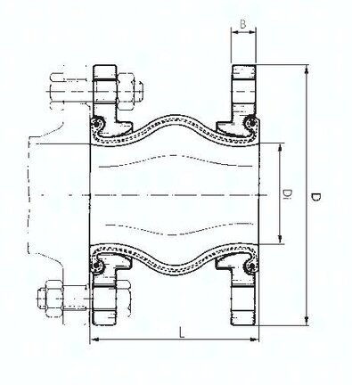 Kompensator, DN100/PN16, EPDM