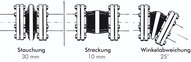 Kompensator, DN32, G 1 1/4" (gwint wew.), NBR