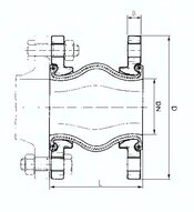 Kompensator kompaktowy, DN40/PN10, EPDM