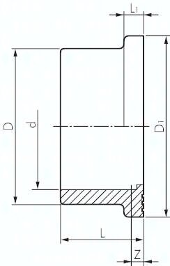 Tuleja do kołnierza PVCU, DN50, 63mm