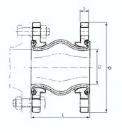 Kompensator, DN32/PN16, EPDM