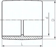 Mufa klejona, PVCU, 90mm