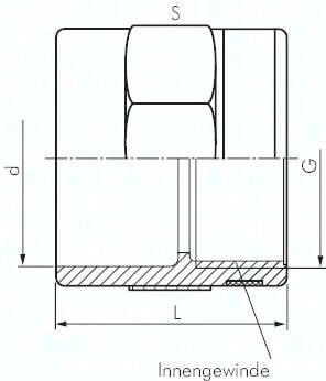 Mufa gwintowana-klejona, PVCU, 63mm x Rp 2"(GW)