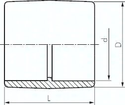 Mufa klejona, PVCU, 63mm