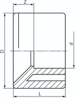 Redukcja klejona, PVCU, 16x32mm