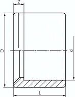 Redukcja klejona, PVCU, 20x32mm