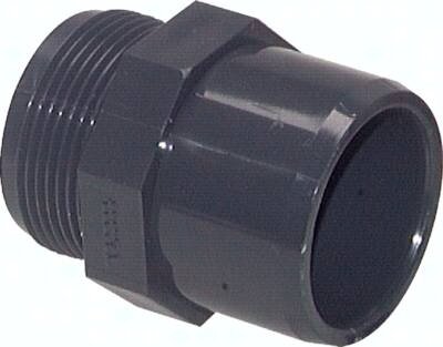 Nypel gwintowany, klejony, PVCU, 63x75mm-Rp 2 1/2"(GZ)