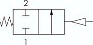 Zawór membranowy PCW (NC) / EPDM, 50 mm, króciec klejony