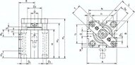 Silownik dociskowy, z zabezpieczeniem przed obrotem, D32x40 - Air-com
