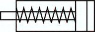 Siłownik dociskowy, jednostronnego działania, pchający, D12x10, bez magnesu - Air-com