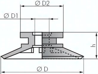 Ssawka plaska, zebro oporowe, seria P, 22x0,5mm, Silikon (przezroczysty)