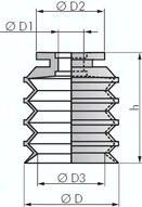 Ssawka mieszkowa, 4,5-krotna, seria P, 20x16mm, CR (czarny)