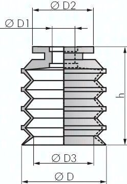 Ssawka mieszkowa, 4,5-krotna, seria P, 40x20mm, Silikon (przezroczysty)