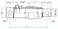Silownik hydrauliczny, tlok Ø 30, skok 200, jednostronnego dzialania