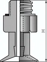 Ssawka plaska, seria P, 16,5x2,0mm, Silikon (przezroczysty)