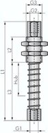 Popychacz sprezynowy M 5 (gwint wew.)xM 5 (gwint wew.), skok 20mm , Standard