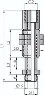 Popychacz sprezynowy G 1/8" (gwint zew.)xG 1/8" (gwint wew.), skok 8mm , Standar