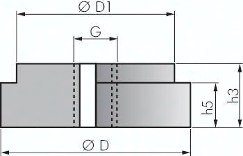 Ssawka plaska (warga delikatna), 100x5mm, NBR (szary)