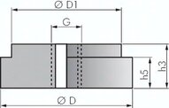 Ssawka plaska (warga delikatna), 40x3mm, NRE (brazowy)