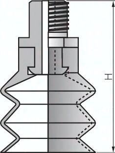 Ssawka mieszkowa, 2,5-krotna, seria P, 18,0x8mm, Poliuretan (niebieski)