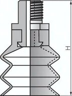 Ssawka mieszkowa, 2,5-krotna, seria P, 18,0x8mm, Poliuretan (niebieski)