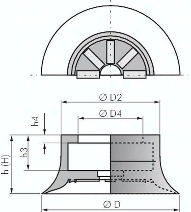 Ssawka plaska (warga delikatna), 200x5mm, NRE (bialy