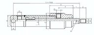 Silownik hydrauliczny, Ø 40/25, skok 100, z gwintem zewnetrznym