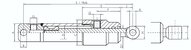 Silownik hydrauliczny, Ø 100/50, skok 300, z glowica przegubowa