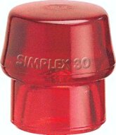 Mlotek ochronny Simplex, Ø 60 mm, Wkladka wbijana, plastyk, czerwona