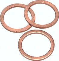 Zestaw pierścieni uszczelniających, lita miedź, 30 typów (4 - 33 mm)