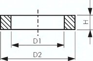 Pierscień uszczelniający (DIN 7603 A), aluminium do gwintu G 1/2"