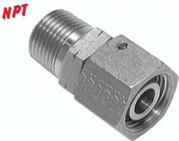 Śrubunek hydrauliczny prosty 12 L-NPT 3/8 stal nierdzewna
