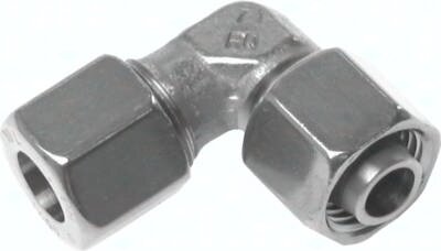 Złączka hydrauliczna kątowa 6 S stal nierdzewna