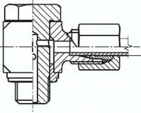 Złączka hydrauliczna kątowa 10 L M14x1,5