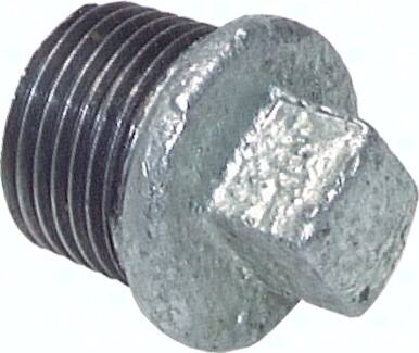 Korek z łbem czworokątnym, R 2 ½", 25 bar, żeliwo cynkowane