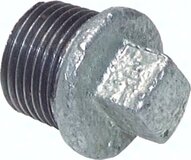 Korek z łbem czworokątnym, R 1 ½", 25 bar, żeliwo cynkowane