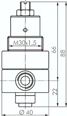 Reduktor ciśnienia, stal nierdzewna, G1/4, 0,2-3 bar, Standard