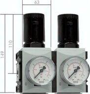 Reduktor ciśnienia FUTURA, szeregowy G3/8 0,5-10 bar, precyzyjny