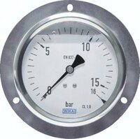 Manometr tablicowy glicerynowy z kołnierzem D100, 0 - 2,5 bar