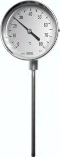 Termometr bimetaliczny, pionowy D100, 0-160°C, 100mm