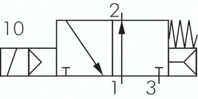 Elektrozawór 3/2 G 1/8 (NO), 24 V DC