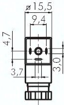 Wtyczka LED wielkość 0 (Norma przemysłowa C), 24 V AC/DC