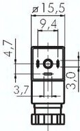 Wtyczka LED wielkość 0 (Norma przemysłowa C), 24 V AC/DC