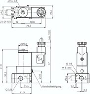 Elektrozawór 3/2 G 1/8 (NO) (odpowietrzenie M5), 24 V DC