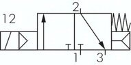 Elektrozawór 3/2 G 1/4 (NC), 12 V DC