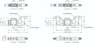 Elektrozawór 5/3 M5 w położeniu środkowym odcięty, 24 V DC