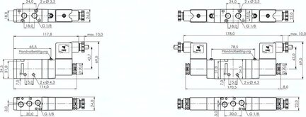 Elektrozawór 5/2 G 1/8 bistabilny, 24 V DC