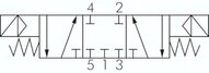Elektrozawór 5/3 G 1/4", w poł. środkowym odcięty, 24 V DC