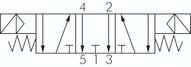 Elektrozawór 5/3 G 1/8, w poł. środkowym odpowietrzony, 24 V DC