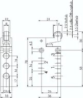 Zawór mechaniczny sterowany dźwignią z rolką 5/2 G 1/8